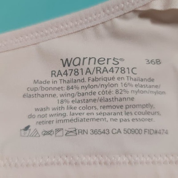 Warners Bra - cream in color- size 36B - Picture 4 of 4